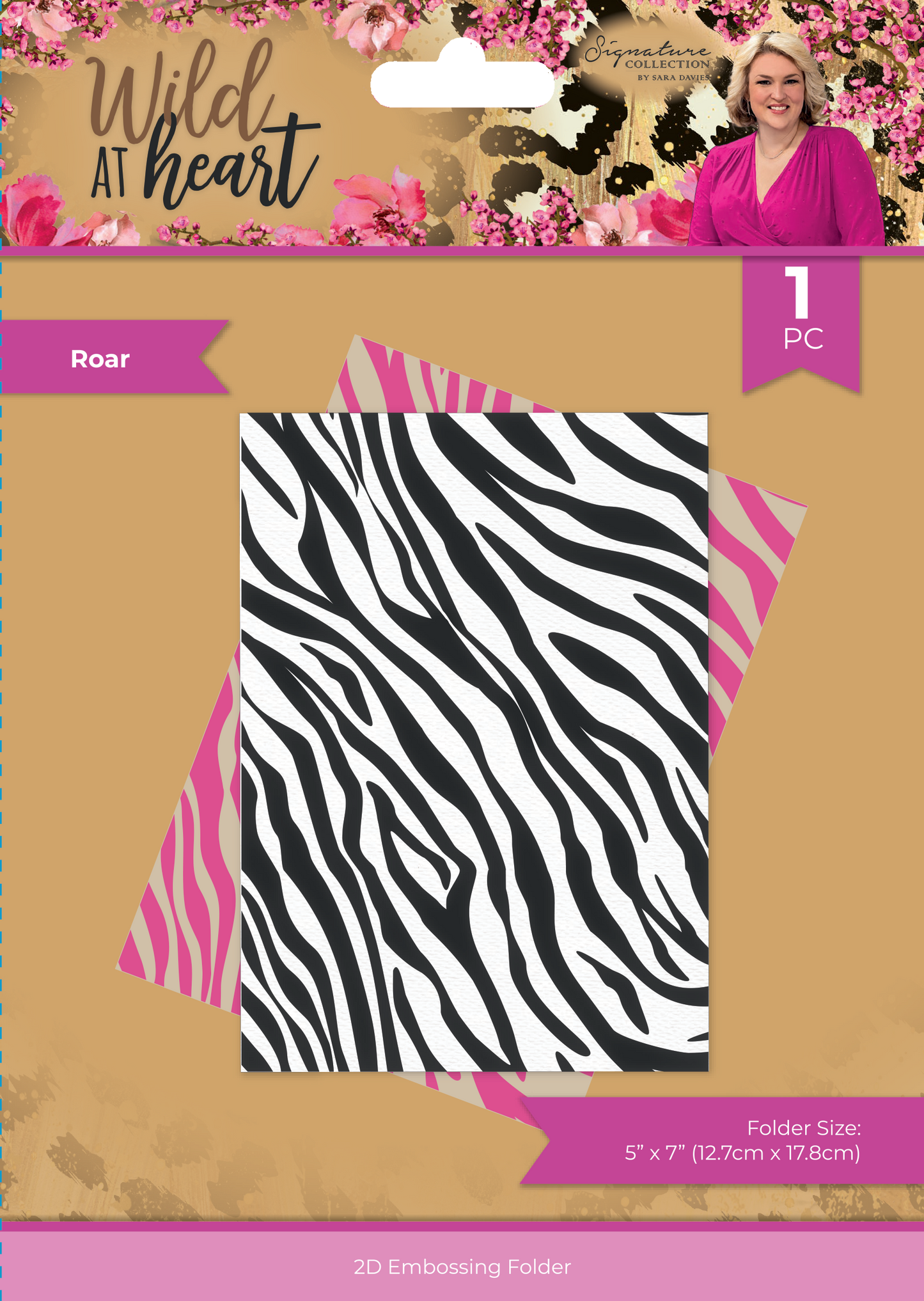 Signature Collection - Wild at Heart - 5" x 7" Embossing Folder - Roar