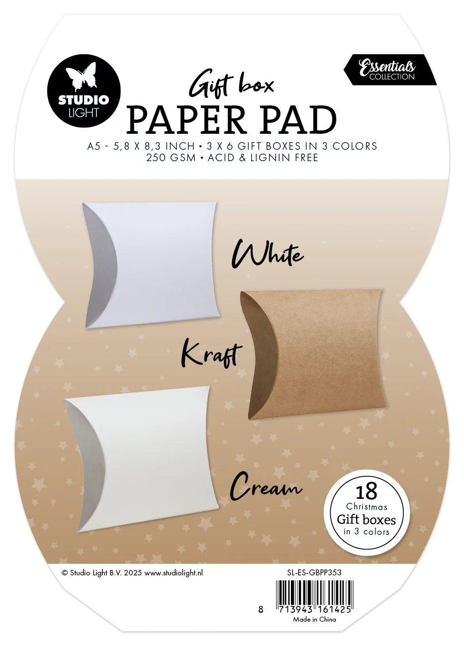 SL Giftbox Paper Pad Pillow Box Essentials 18 Sheets