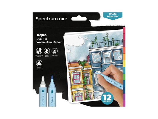 Spectrum Noir-Aqua 12pc-Basic Primary
