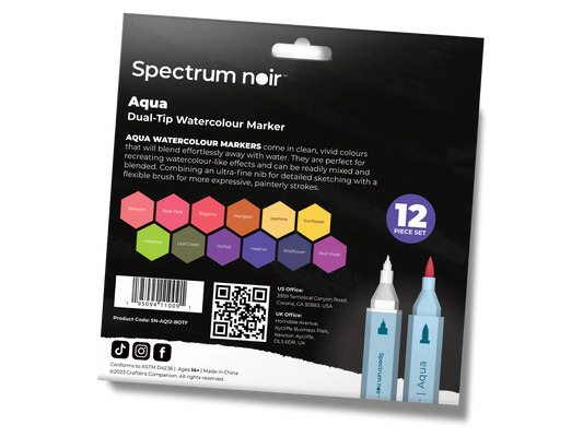 Spectrum Noir-Aqua 12pc-Botanic Floral