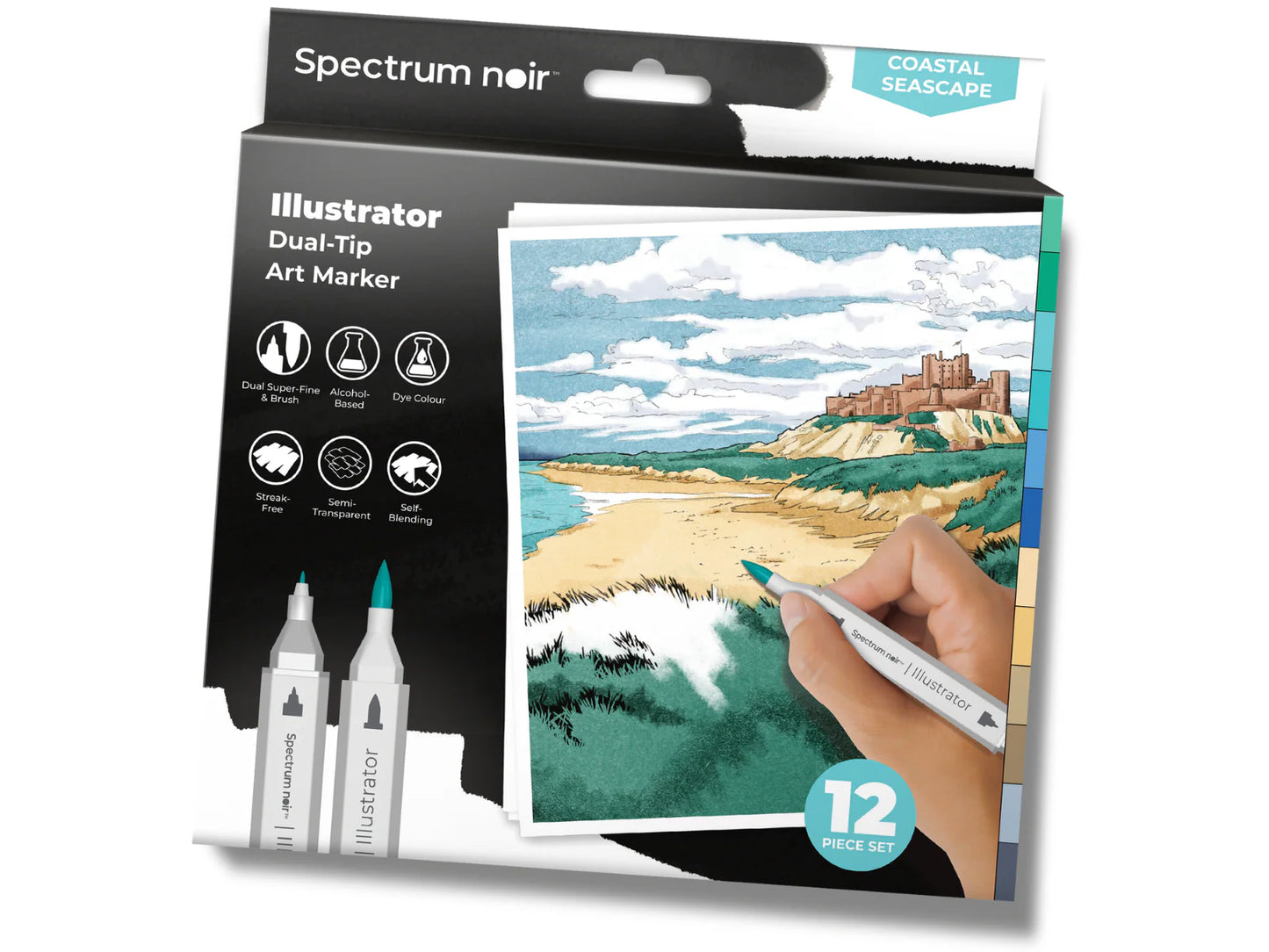 Spectrum Noir-Illustrator 12pc-Coastal Seascape