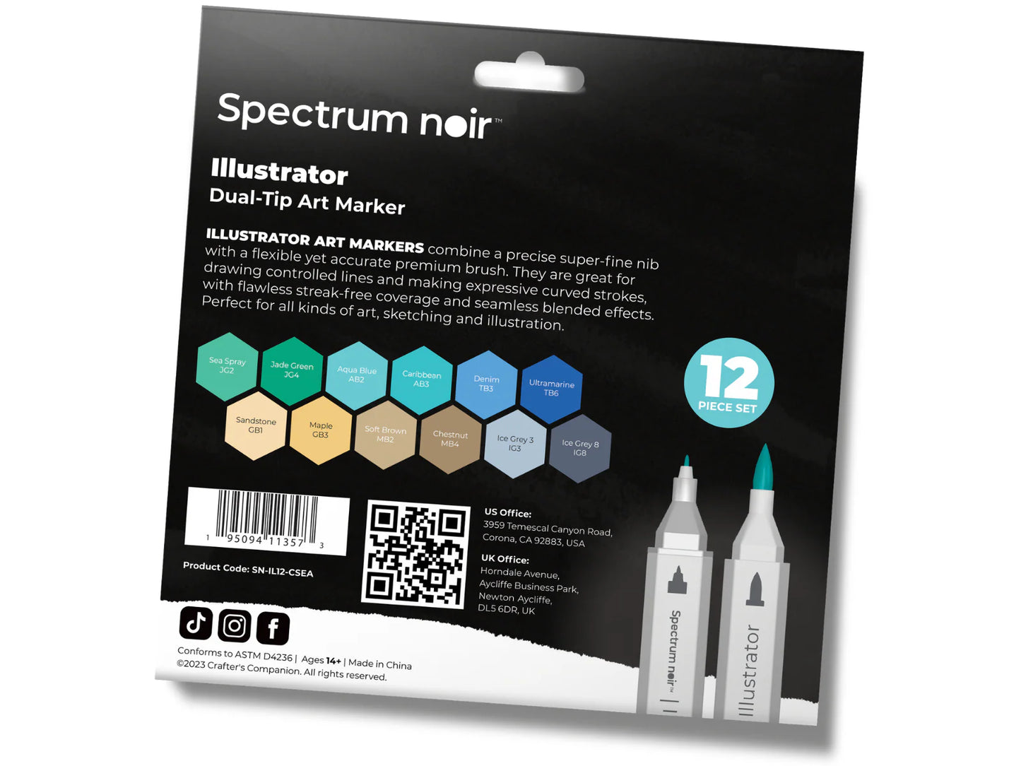 Spectrum Noir-Illustrator 12pc-Coastal Seascape