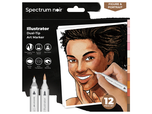 Spectrum Noir-Illustrator 12pc-Figure & Portrait