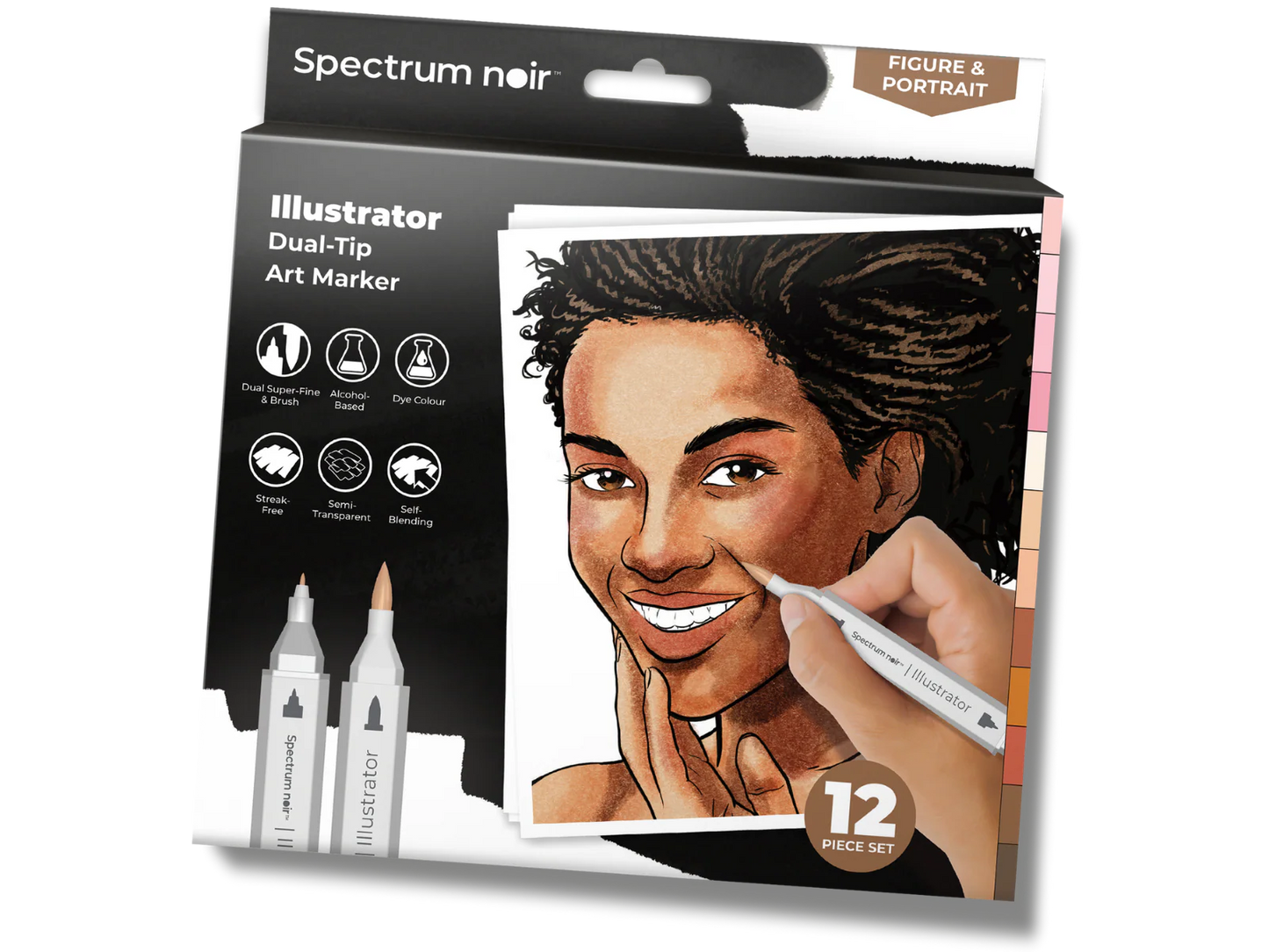 Spectrum Noir-Illustrator 12pc-Figure & Portrait