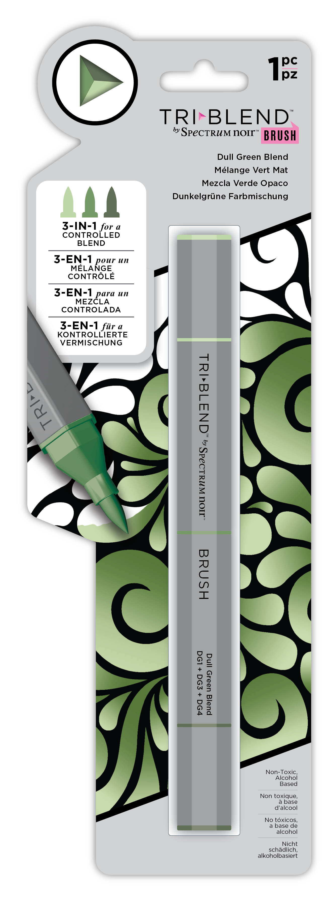 SN-TriBlend Brush-Dull Green Blend