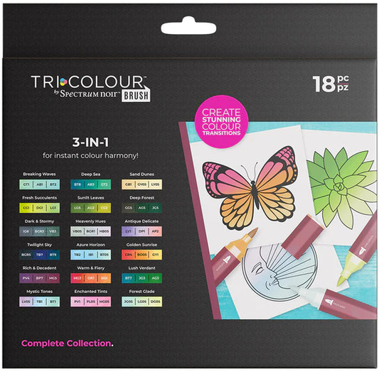 Spectrum Noir TriColour Brush 18 Piece - Complete Collection