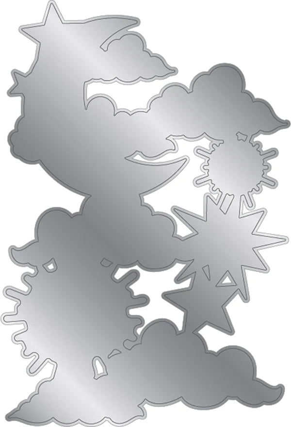 Cosmic Collection 3D Embossing Folder and Die - Moon and Stars
