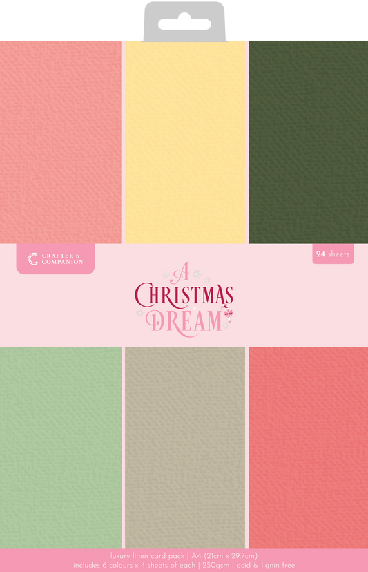 Sara Signature A Christmas Dream Luxury Linen Card - A4
