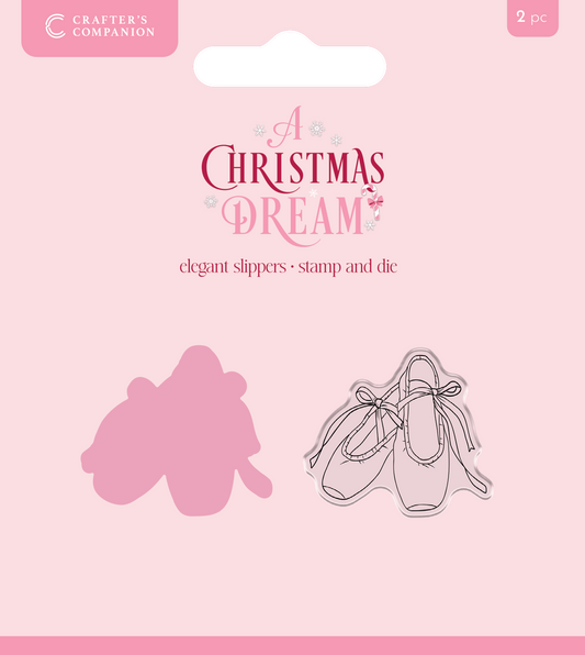Sara Signature A Christmas Dream Stamp and Die - Elegant Slippers