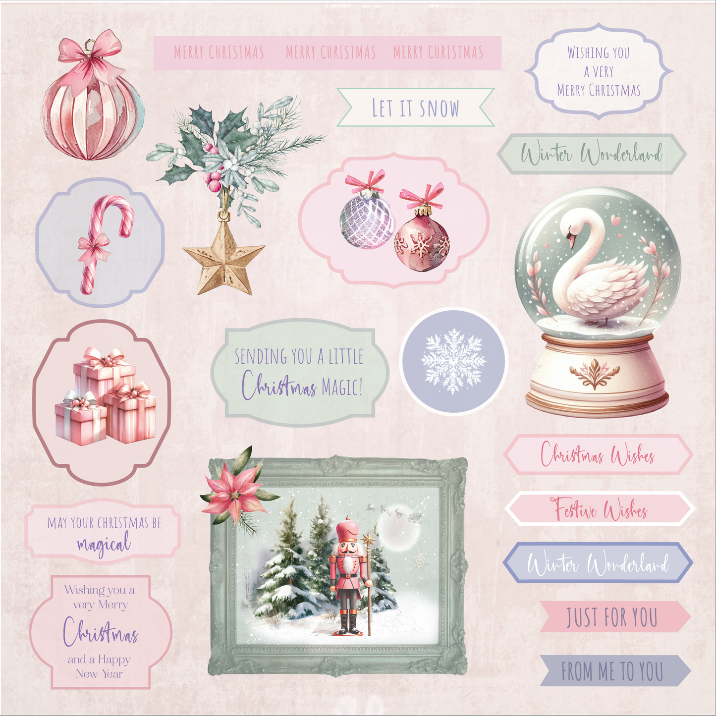 Sara Signature A Christmas Dream - 8" x 8" Topper Pad