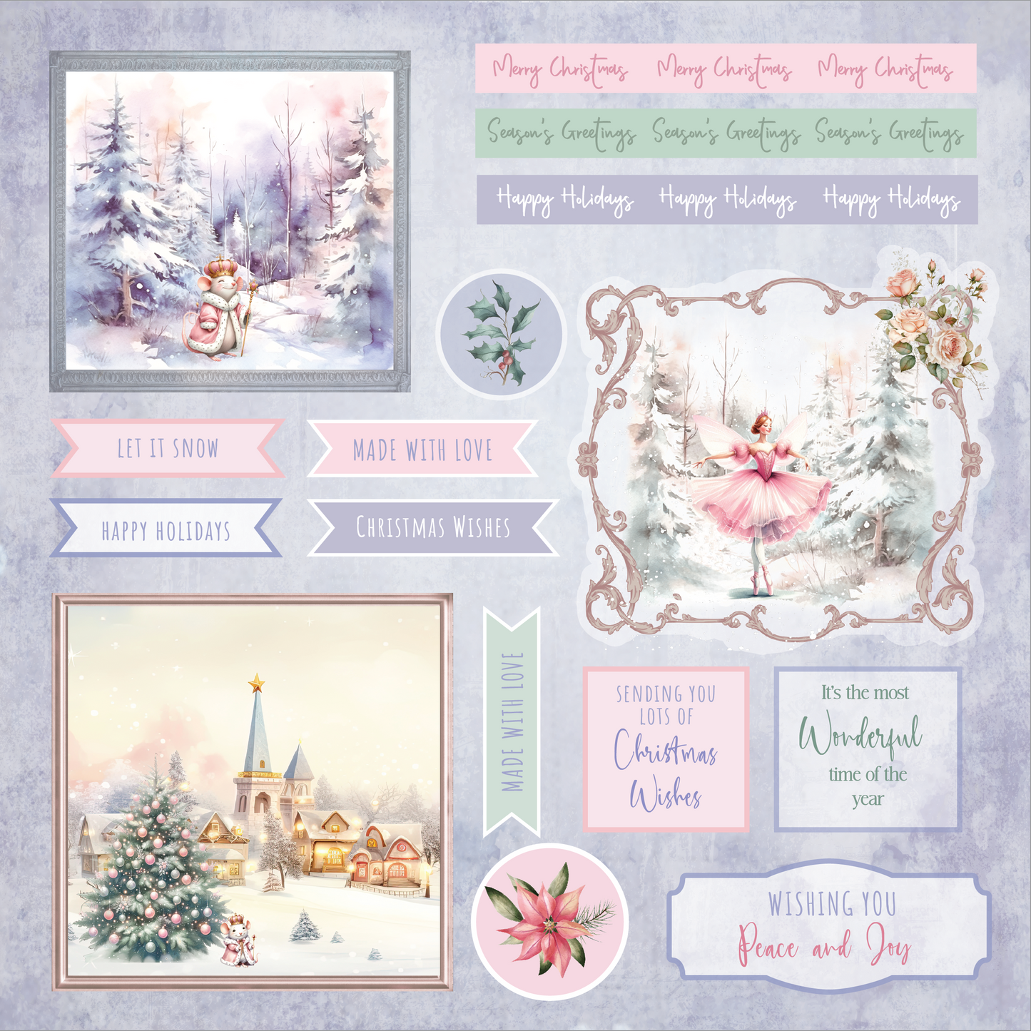Sara Signature A Christmas Dream - 8" x 8" Topper Pad