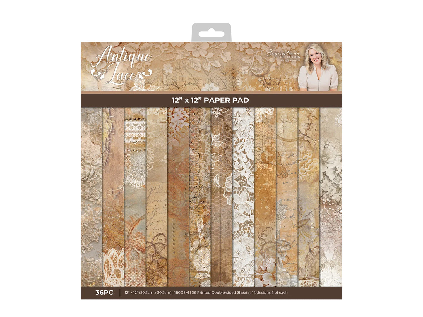 Sara Signature Antique Lace - 12" x 12" Paper Pad
