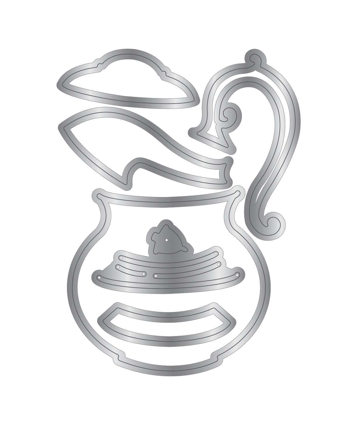 Sara Signature The Gilded Age Die & Stencil Set - Teapot