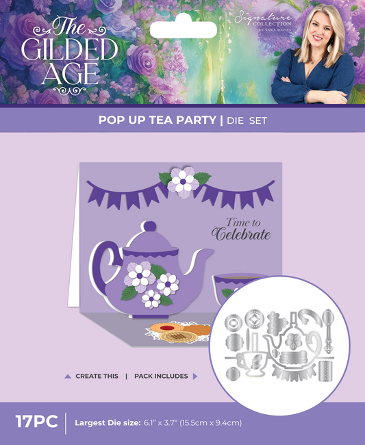 Sara Signature The Gilded Age Metal Die - Pop-up Tea Party