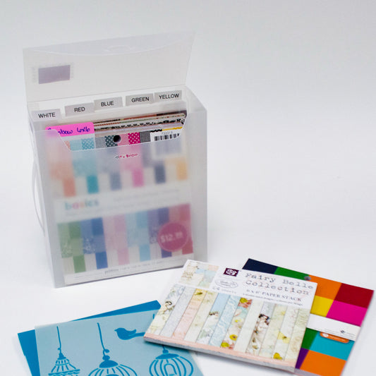 Totally Tiffany - 6" x 6" Fab File w/5 tabbed pockets & labels