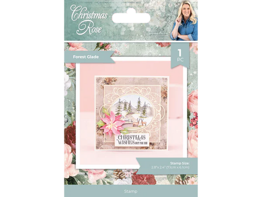 Sara Signature Christmas Rose Clear Acrylic Stamp - Forest Glade