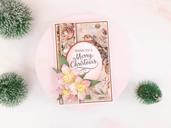 Sara Signature Christmas Rose Clear Acrylic Stamp - Christmas Sparkle