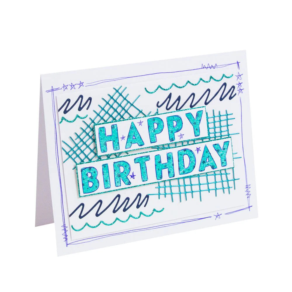 Distressed Strips 6"x8"/A5 Stamp Set - 5593e