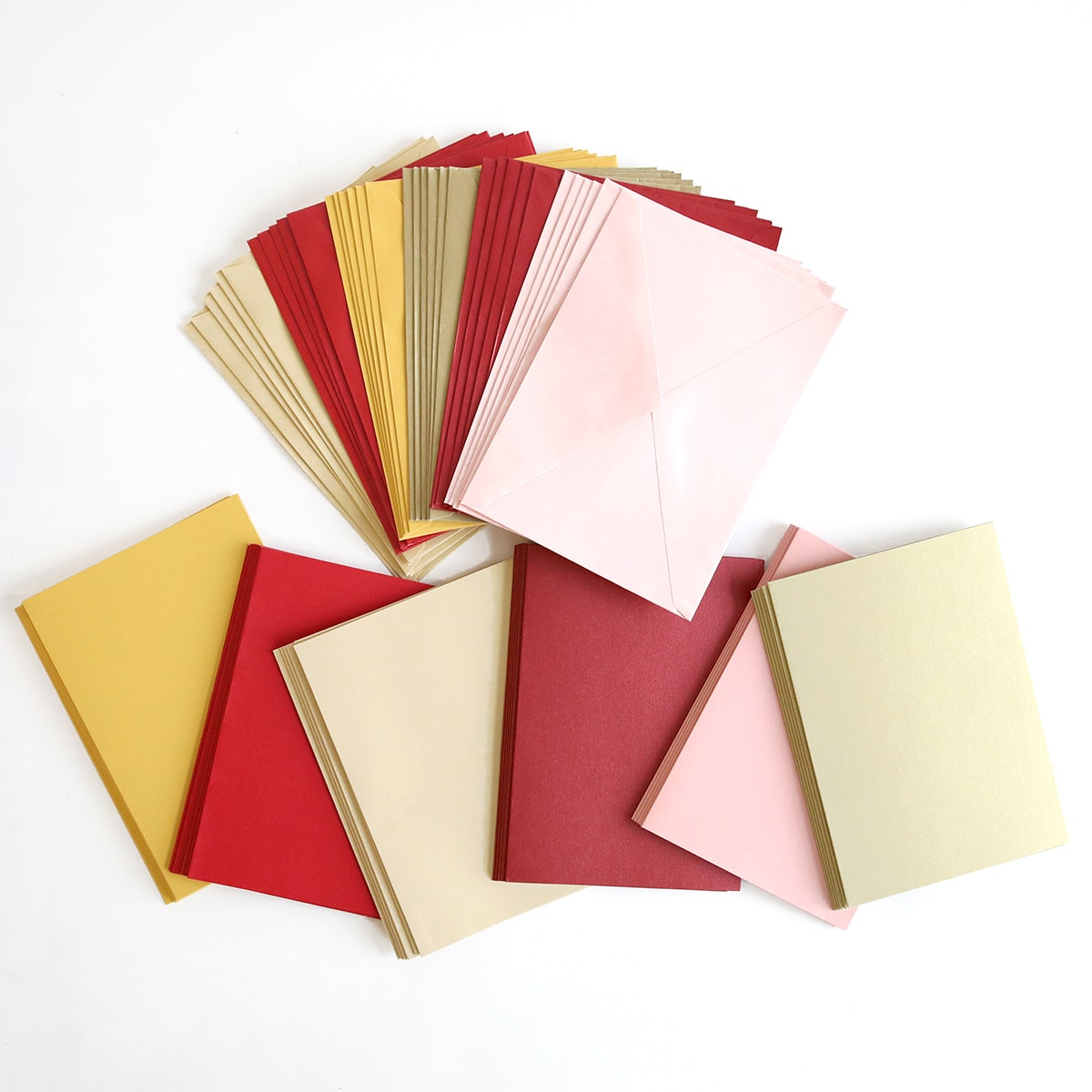 Shimmer Blush Cards and Envelopes
