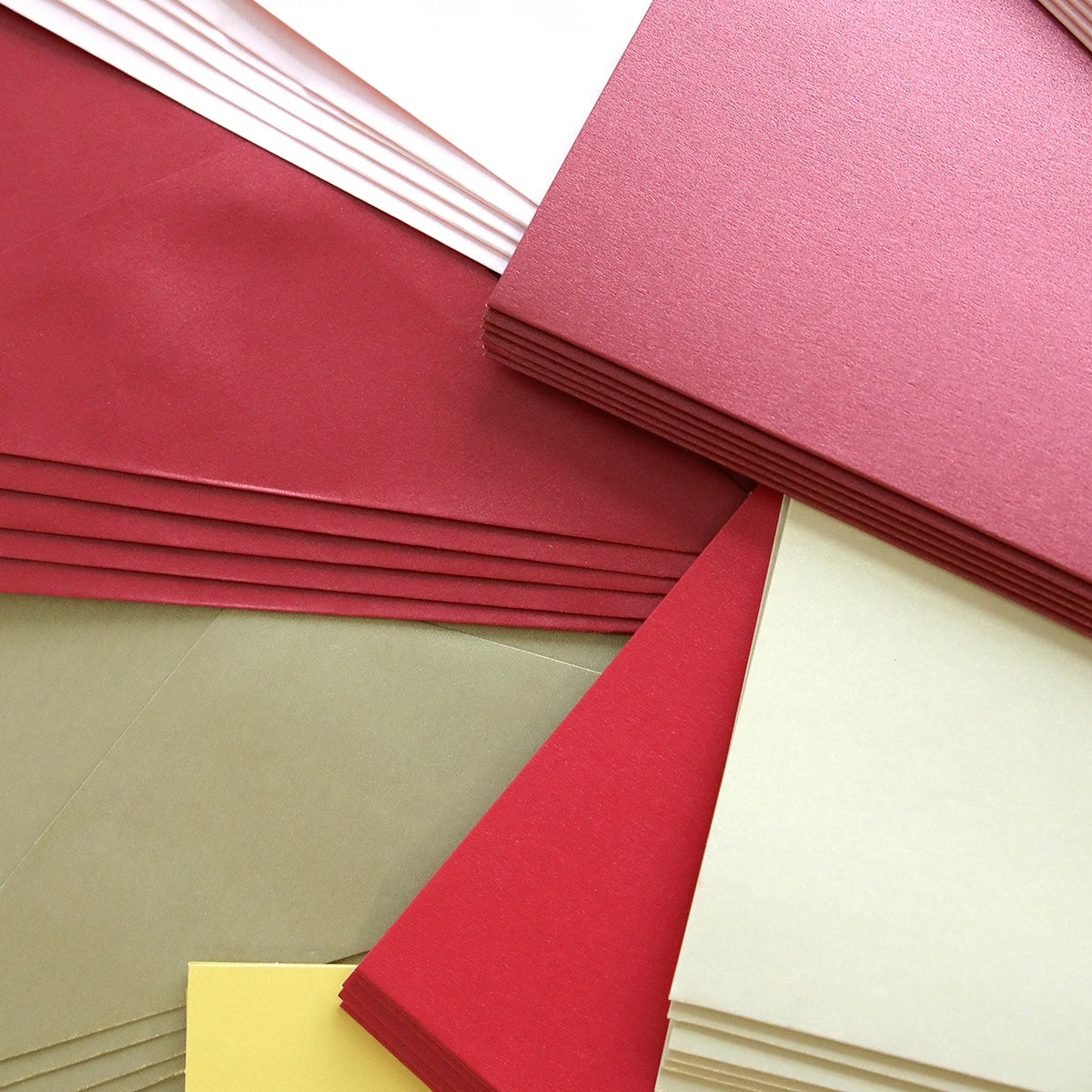 Shimmer Blush Cards and Envelopes