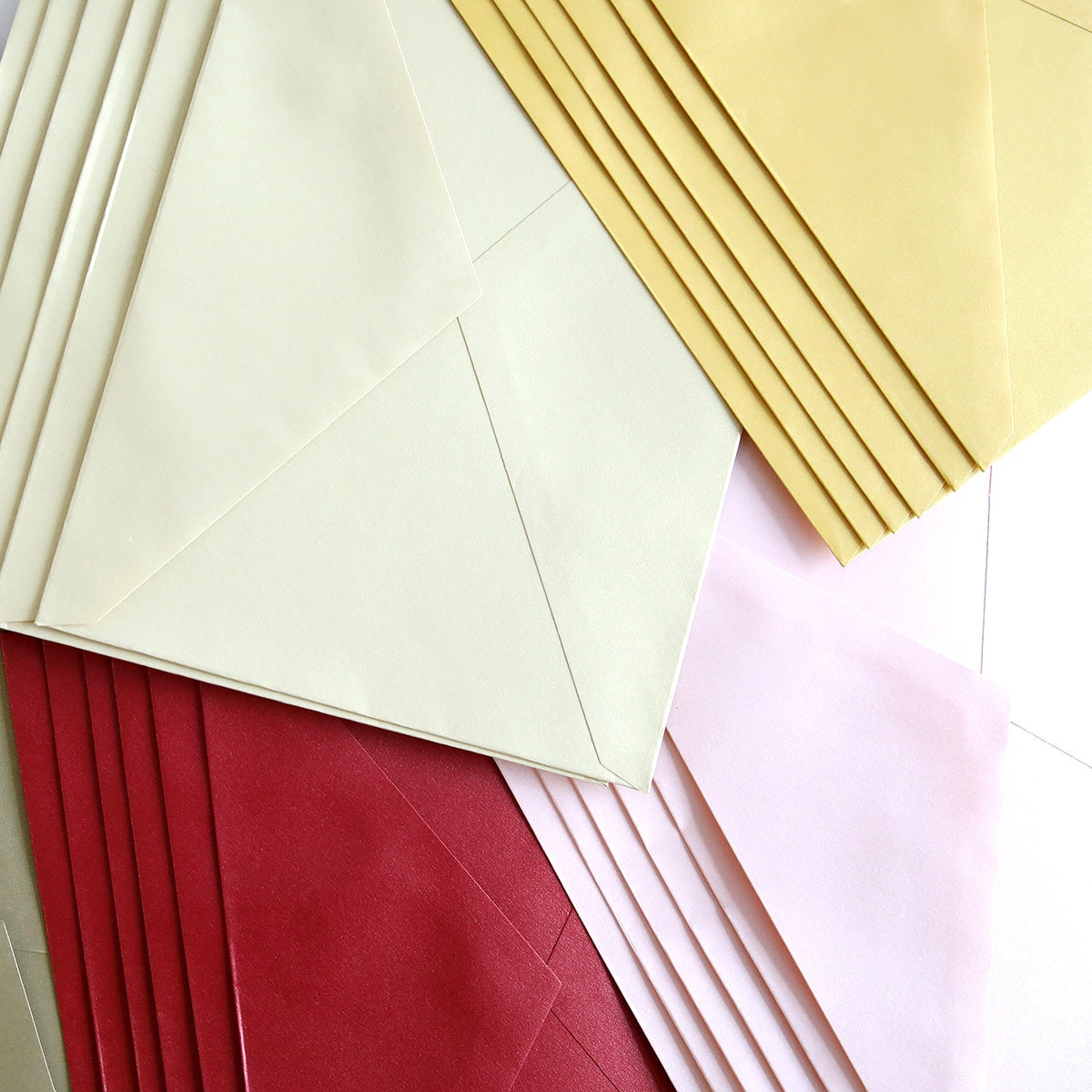 Shimmer Blush Cards and Envelopes