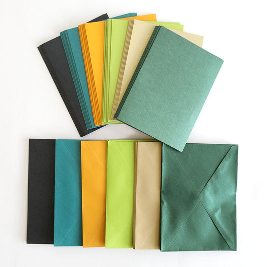 Shimmer Green Cards and Envelopes
