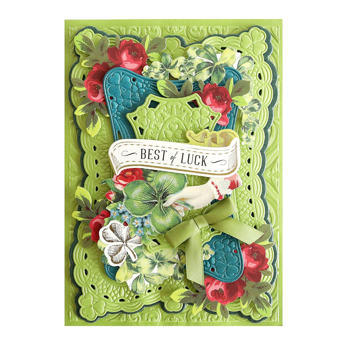 Shimmer Green Cards and Envelopes