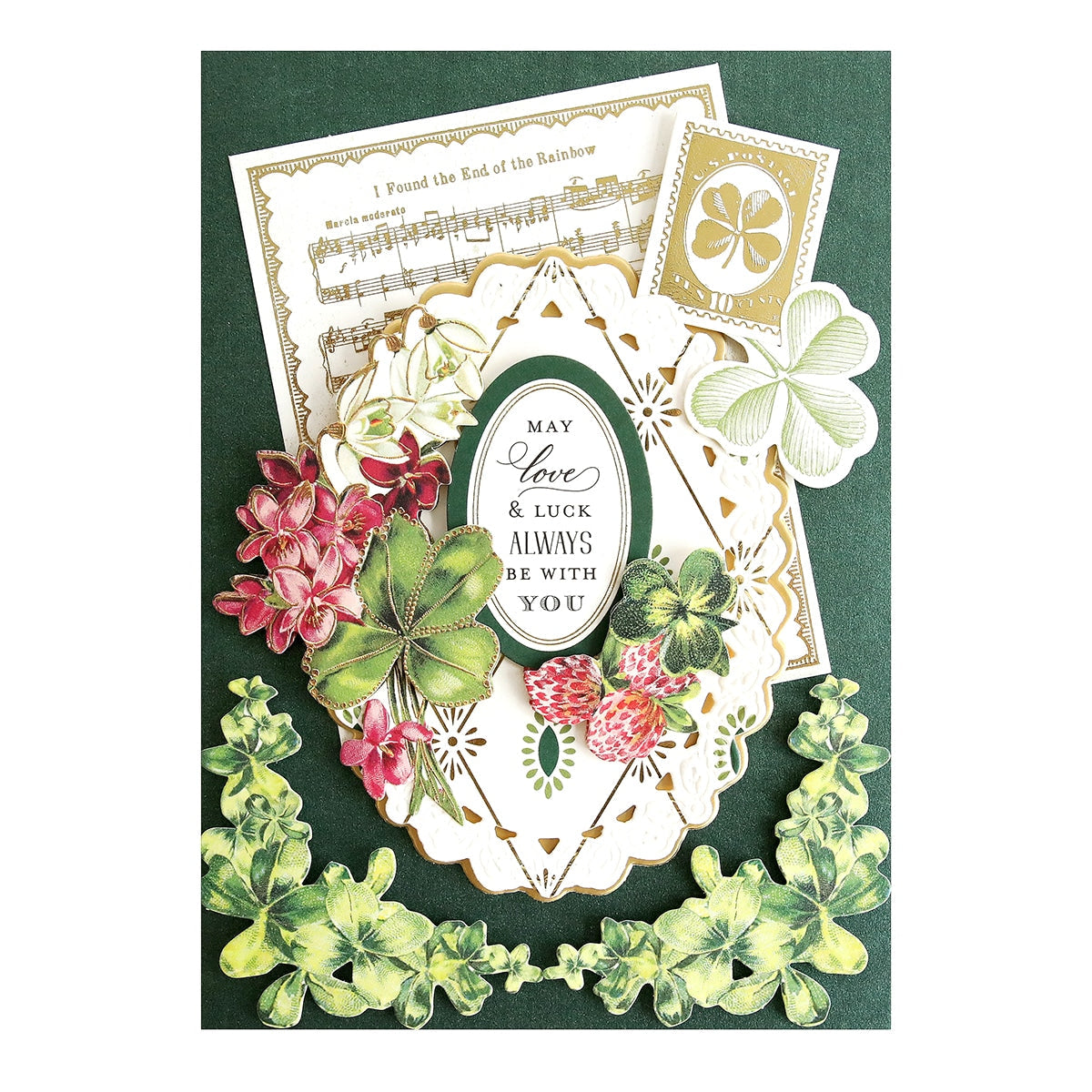 Shimmer Green Cards and Envelopes