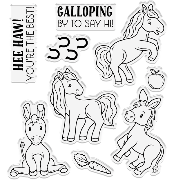 Crafter's Companion Animal Edge Stamp & Die Set - Galloping by