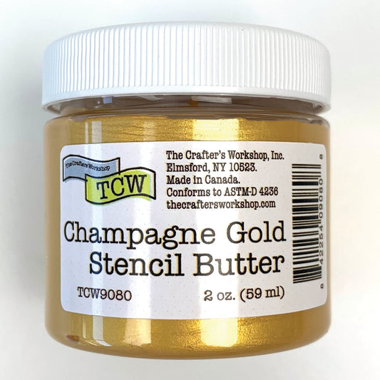 The Crafters Workshop (TCW) Stencil Butter 2 oz - Champagne Gold