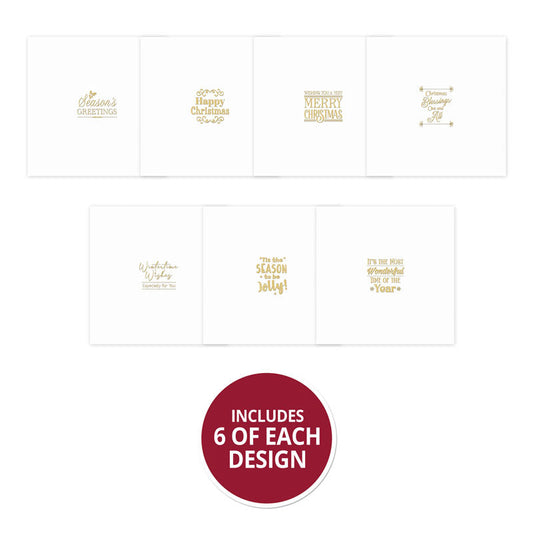 Trim Me! Foiled Insert Pad - Season's Greetings Gold