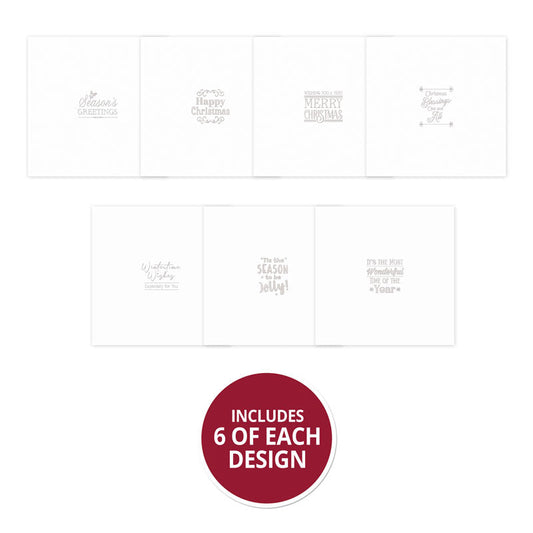 Trim Me! Foiled Insert Pad - Season's Greetings Silver