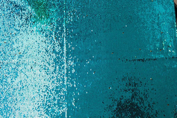 Threaders Sequin Fabric - Teal and Gold