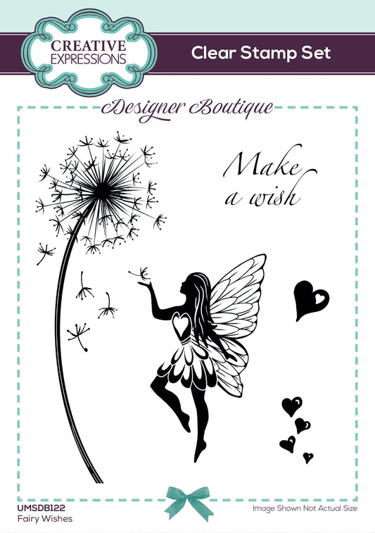 Creative Expressions Designer Boutique Fairy Wishes 6 in x 4 in Clear Stamp Set