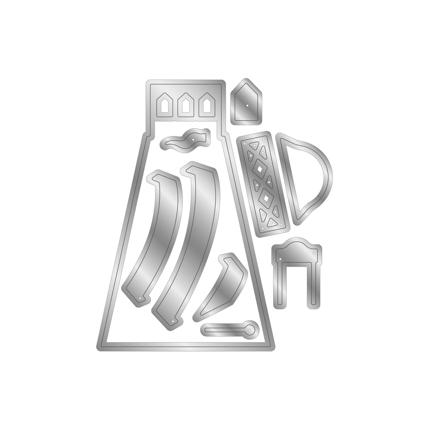 Vintage Carnival Metal Die & Stencil Set - Helter Skelter