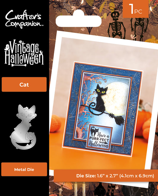 Vintage Halloween Metal Die - Cat