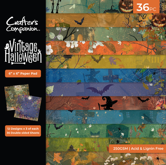 Vintage Halloween Paper Pad - 6" x 6"