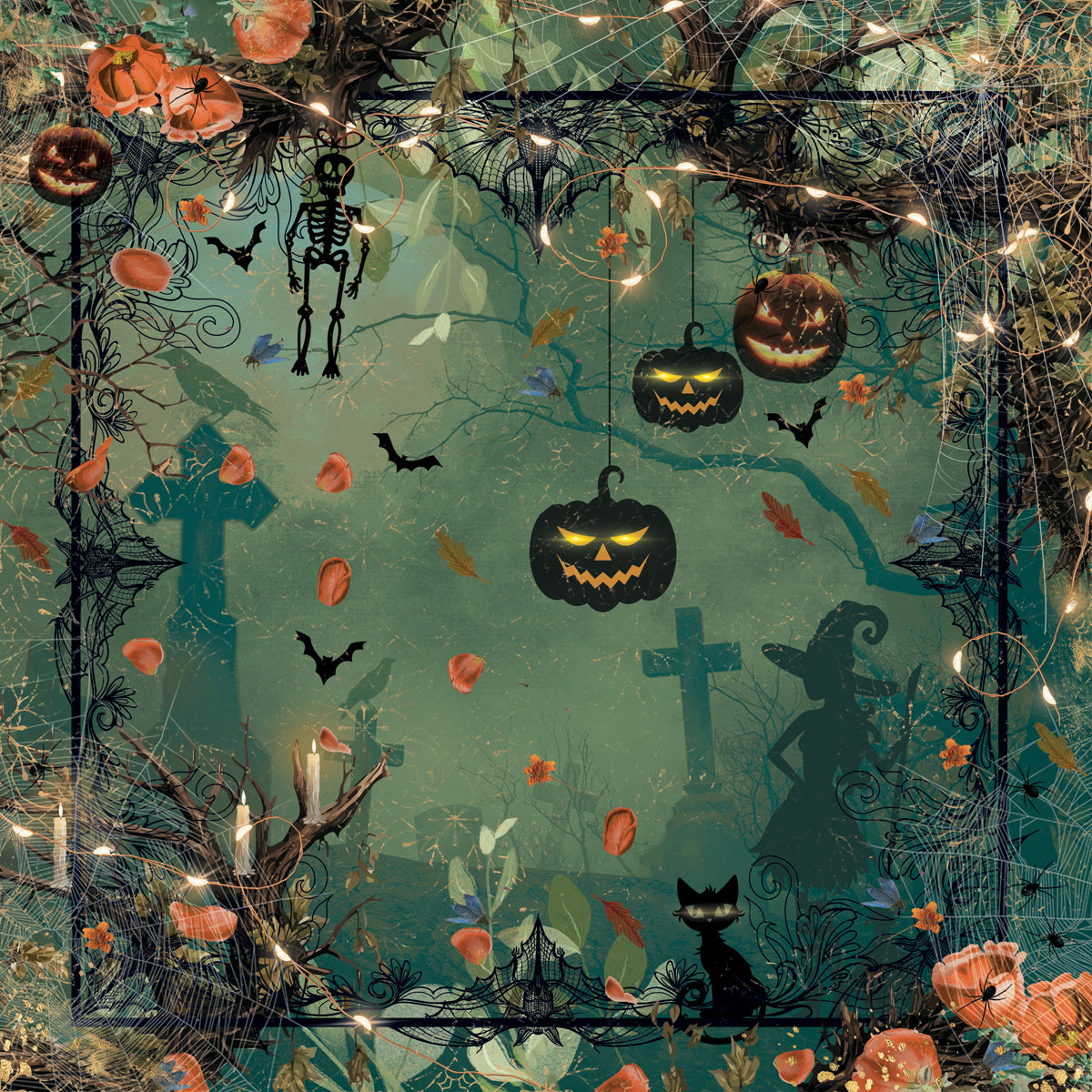 Vintage Halloween Paper Pad - 6" x 6"