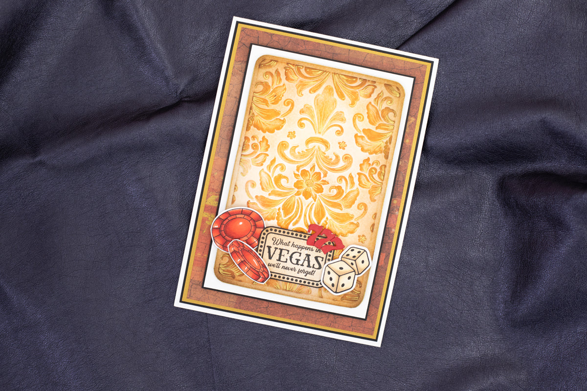 Vintage Vegas 6”x4” 3D Embossing Folder - Reverse Playing Card