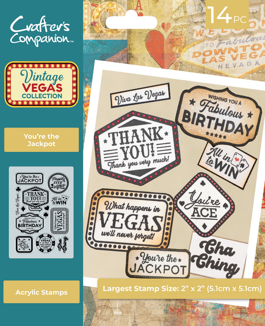 Vintage Vegas Clear Acrylic Stamp - You’re the Jackpot