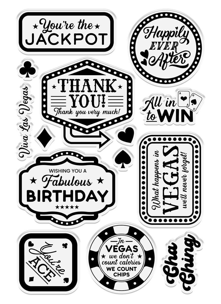 Vintage Vegas Clear Acrylic Stamp - You’re the Jackpot