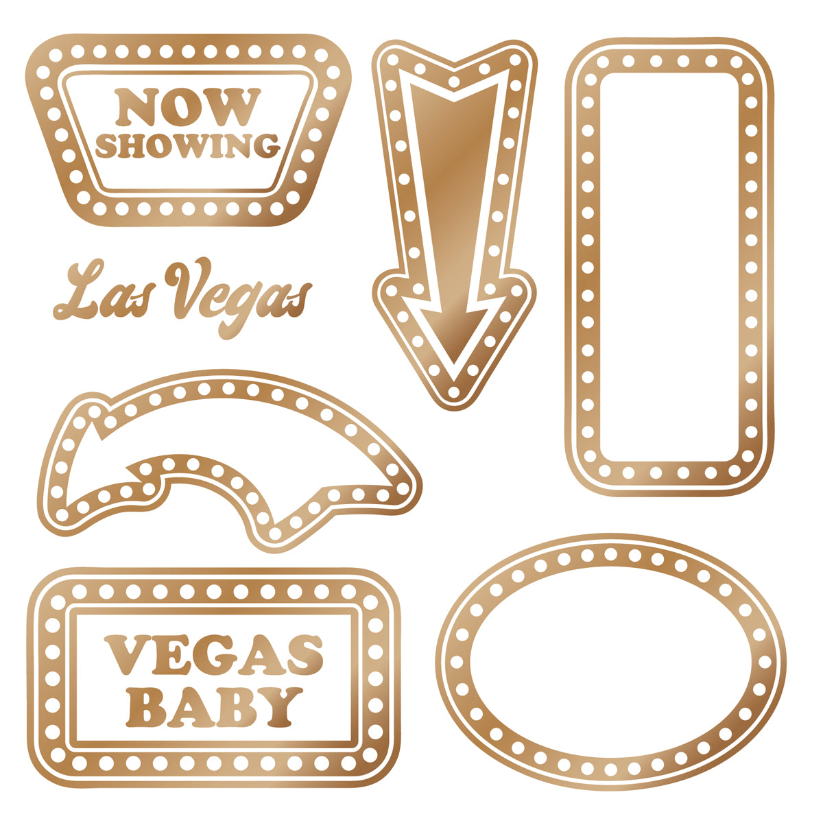 Vintage Vegas 6”x6” Foil Transfers