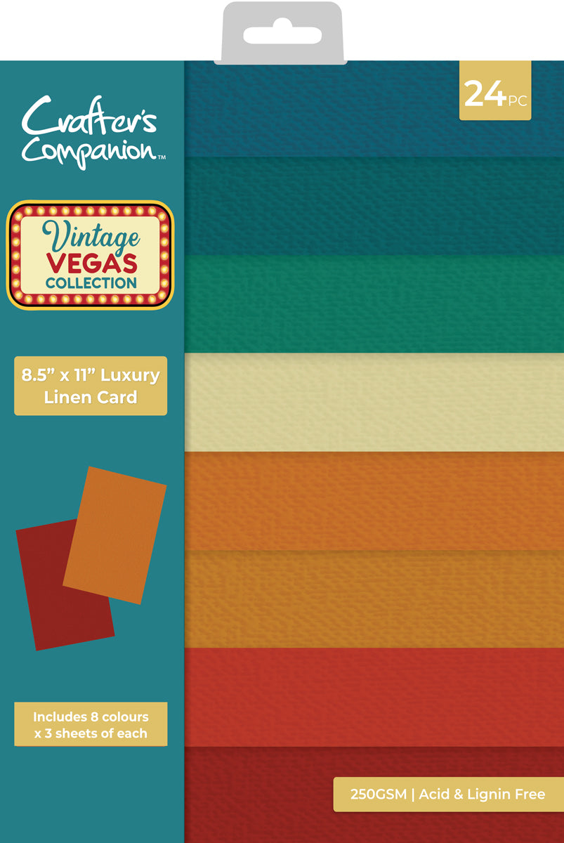 Vintage Vegas Linen Card - A4