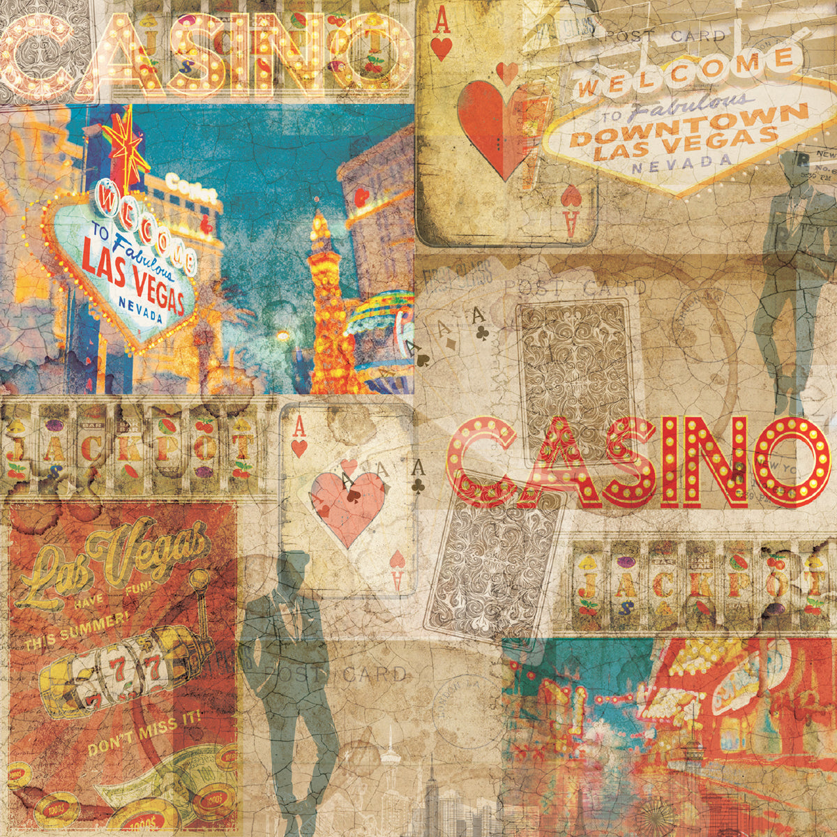 Vintage Vegas 12”x12” Paper Pad