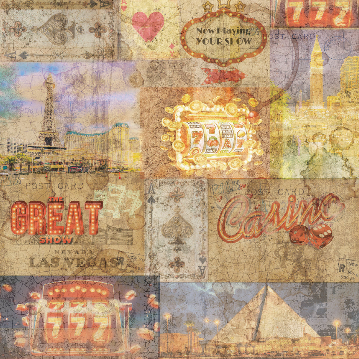 Vintage Vegas 12”x12” Paper Pad