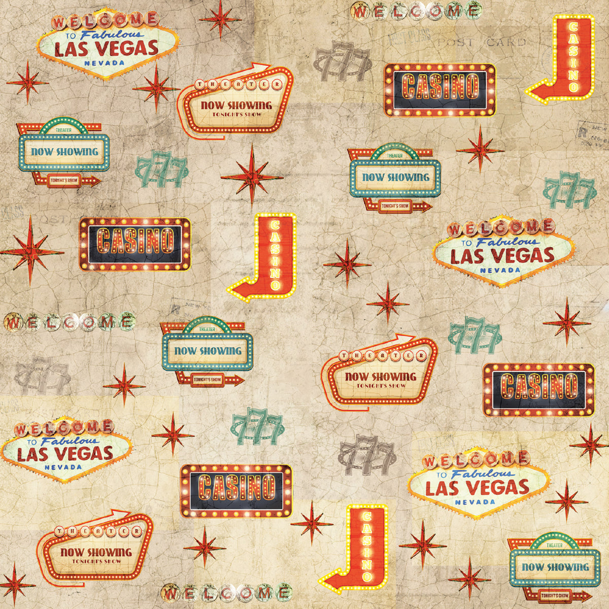 Vintage Vegas 12”x12” Paper Pad