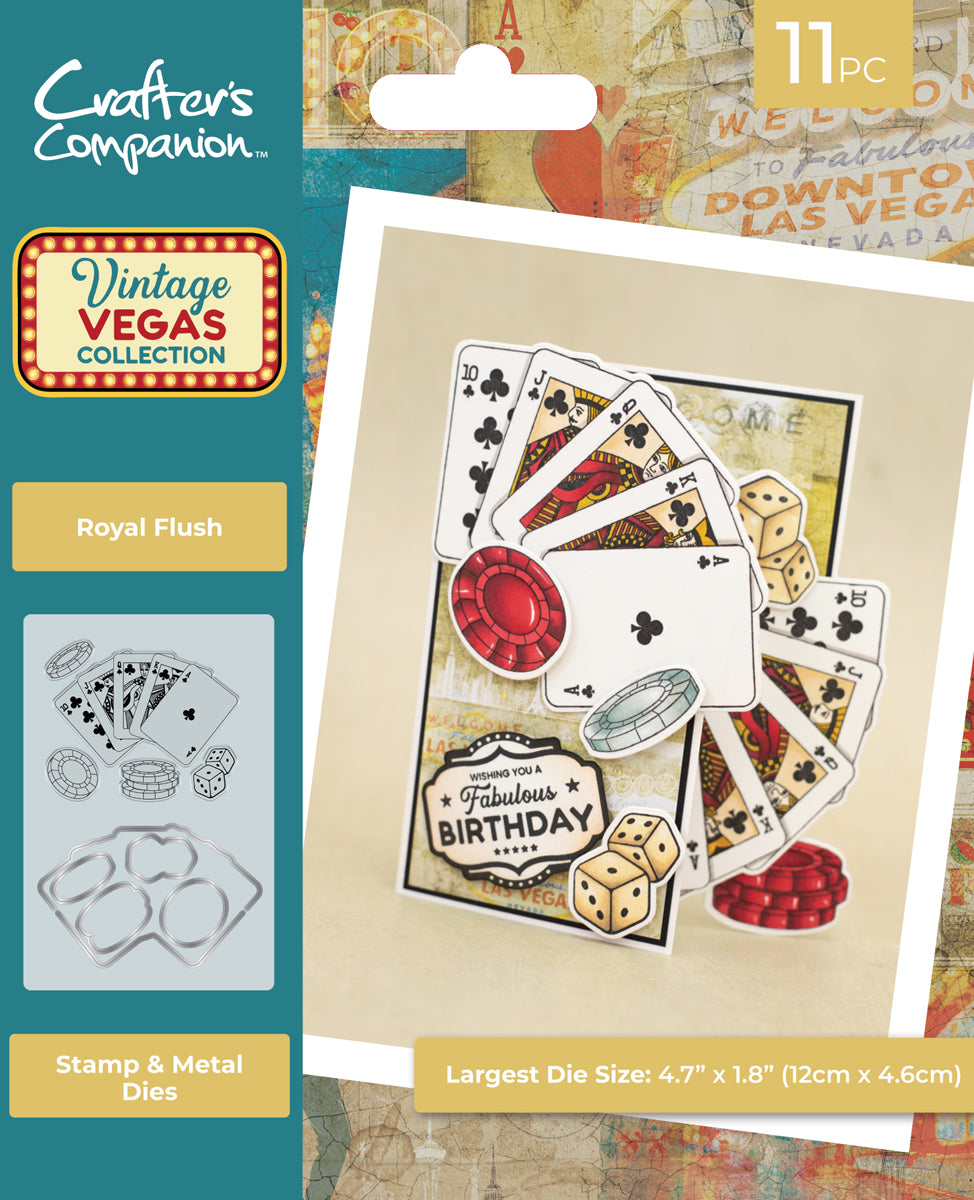 Vintage Vegas Stamp & Die - Royal Flush