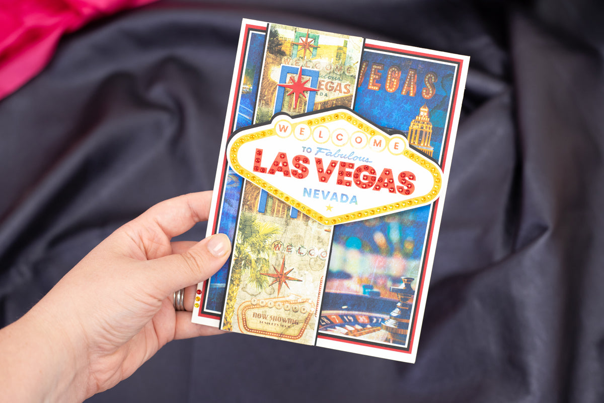 Vintage Vegas Stamp, Die, Stencil & Gems - Fabulous Las Vegas