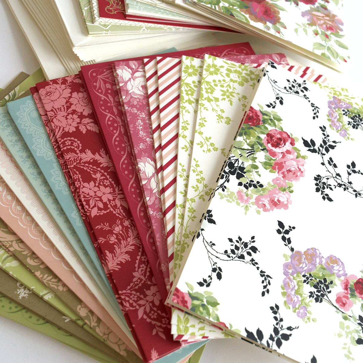 Valentine Perfect Pattern Cards and Envelopes