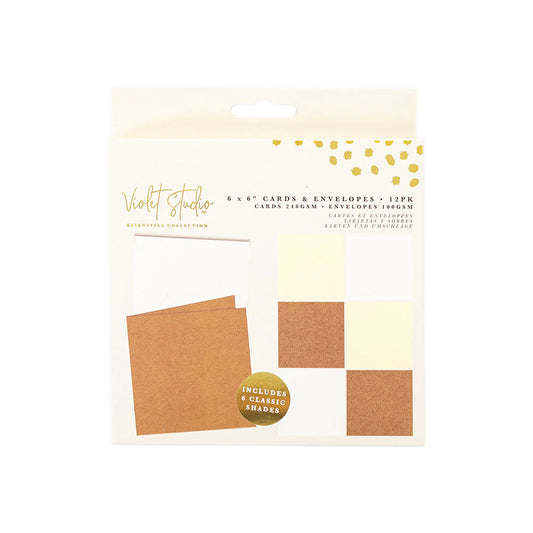 Violet Studios 6 x 6 Card Blanks - Pastels 12 pack (Copy)